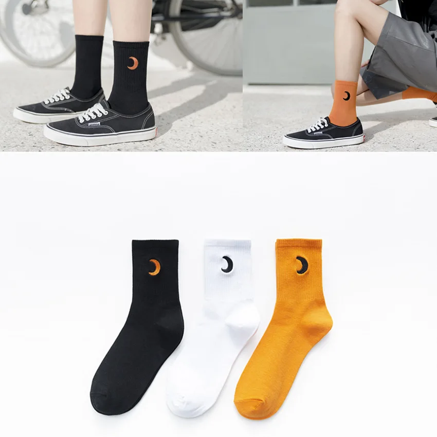 Korean Version of Pure Color Socks Ladies In Tube Trend Harajuku Street Moon Socks Cotton Personality Comfortable and Breathable
Korean Version of Pure Color Socks Ladies In Tube Trend Harajuku Street Moon Socks Cotton Personality Comfortable and Breathable
