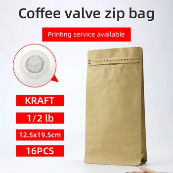 16pcs 1/2pound 250g kraft paper coffee bean one side degassing valve packaging bag aluminum block bottom coffee kraft pouch
16pcs 1/2pound 250g kraft paper coffee bean one side degassing valve packaging bag aluminum block bottom coffee kraft pouch