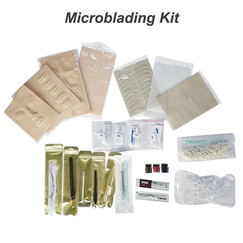 Professional Microblading Kit Permanent Makeup Set Tattoo Training Eyebrow Lip PMU Tattoo Practice Kit for Body Art Beginner
Professional Microblading Kit Permanent Makeup Set Tattoo Training Eyebrow Lip PMU Tattoo Practice Kit for Body Art Beginner