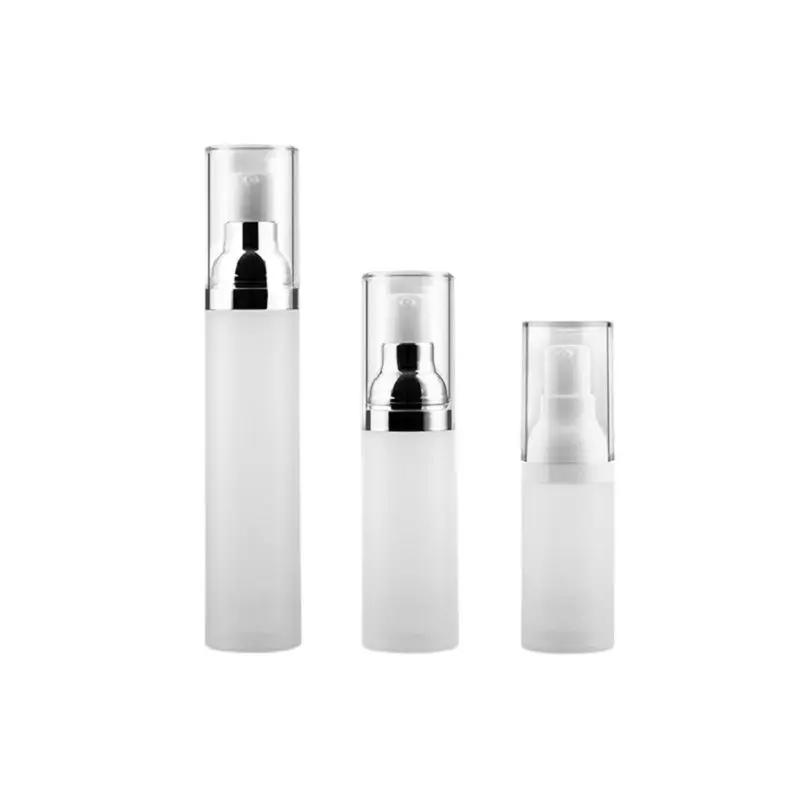 

20pcs Empty Emulsion Vacuum Bottle 15ml 30ml 50ml Cosmetic Refillable Packaging Container Plastic Lotion Pump Airless Bottles