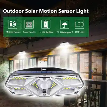 104 LED Solar Light Outdoor Solar Yard Lamp Powered Sunlight Waterproof PIR Motion Sensor Street Light for Garden Decoration
104 LED Solar Light Outdoor Solar Yard Lamp Powered Sunlight Waterproof PIR Motion Sensor Street Light for Garden Decoration