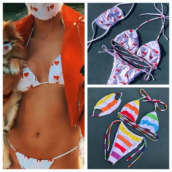 Micro Bikini with Mask Strappy Women Sexy Swimsuit Bathing Suit Strings Swimwear Biquini Brazilian Sexy Mini Bikini Dropshipping
Micro Bikini with Mask Strappy Women Sexy Swimsuit Bathing Suit Strings Swimwear Biquini Brazilian Sexy Mini Bikini Dropshipping