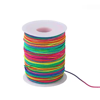 85m Rainbow Colourful Elastic Cord 1.2mm Thread Stretch String Craft for Beading Braiding DIY Jewelry Handmade
85m Rainbow Colourful Elastic Cord 1.2mm Thread Stretch String Craft for Beading Braiding DIY Jewelry Handmade