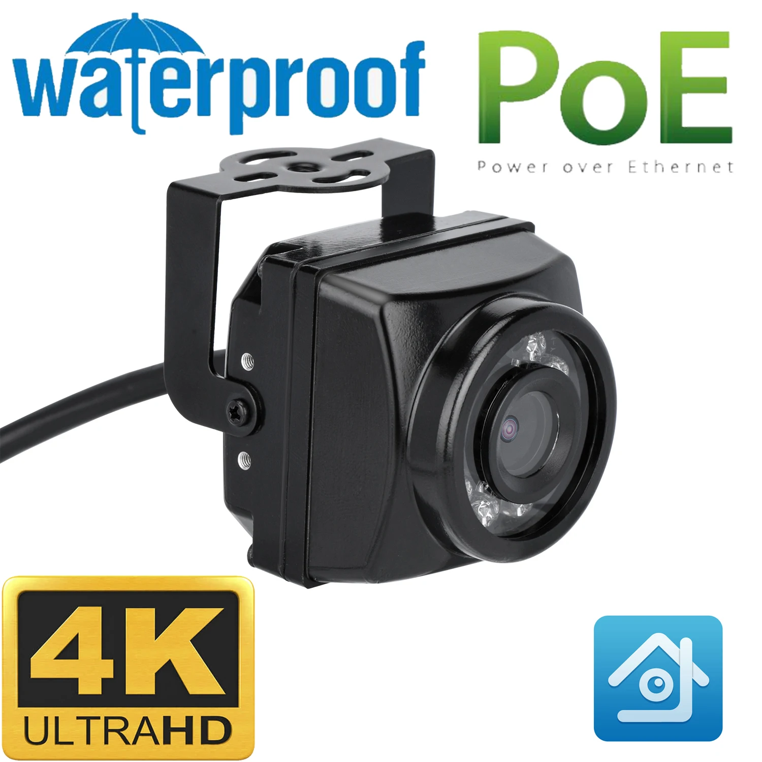

Mini 8mp 4K,5mp,3mp,2mp XMeye Metal 10pcs 940nm Leds Waterproof Auido H.265+ 25Fps Human Face Detection ONVIF POE IP CCTV Camera