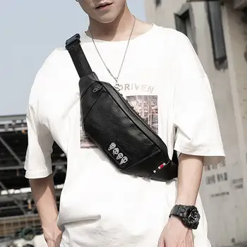 Fashion Unisex Waist Bag Pu Leather Waist Pack Women's Fanny Pack Skull Punk Chest Bag Quality Men's Black Phone Pouch Bag Pack
Fashion Unisex Waist Bag Pu Leather Waist Pack Women's Fanny Pack Skull Punk Chest Bag Quality Men's Black Phone Pouch Bag Pack