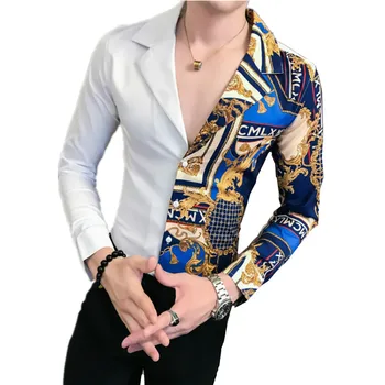 High Quality White Mens Flower Shirt 2020 new Black Shirt Men Nightclub KTV Shirts Autumn Slim camisa masculina 3xl
High Quality White Mens Flower Shirt 2020 new Black Shirt Men Nightclub KTV Shirts Autumn Slim camisa masculina 3xl
