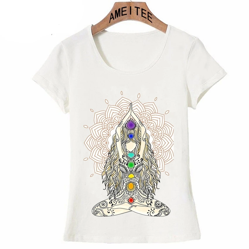 Yo Ga Woman Buddha Mandala Chakra Energy Lotus Power Centers Zen T-Shirt Women Summer Woman Tops Cute Girl Tees Short Sleeve
Yo Ga Woman Buddha Mandala Chakra Energy Lotus Power Centers Zen T-Shirt Women Summer Woman Tops Cute Girl Tees Short Sleeve