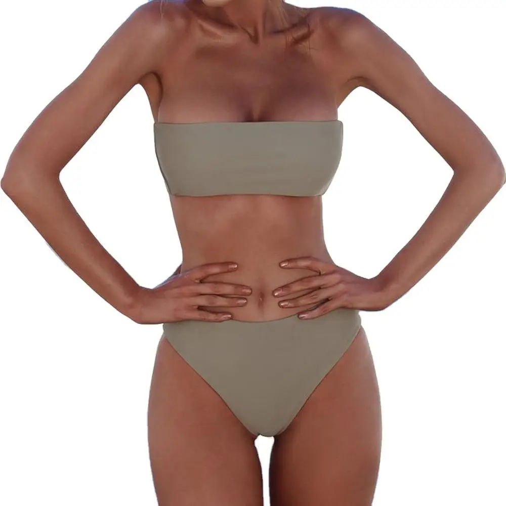 Strapless Bikini Solid Swimwear Women High Waist Beachwear Female Sexy Swimsuit Push Up Seaside Bathing Suit Brazilian Biquini
Strapless Bikini Solid Swimwear Women High Waist Beachwear Female Sexy Swimsuit Push Up Seaside Bathing Suit Brazilian Biquini