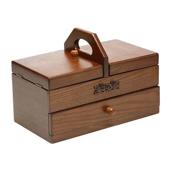 2 Tier Wooden Craft Box Cantilever Sewing Box Arts & Crafts Storage Compartment
2 Tier Wooden Craft Box Cantilever Sewing Box Arts & Crafts Storage Compartment