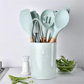 12pcs Set Household Silicone Wooden Cooking Utensil Kitchen Tools Set Koken Gereedschap Met Opbergdoos Turner Tang Spatel Turner
12pcs Set Household Silicone Wooden Cooking Utensil Kitchen Tools Set Koken Gereedschap Met Opbergdoos Turner Tang Spatel Turner
