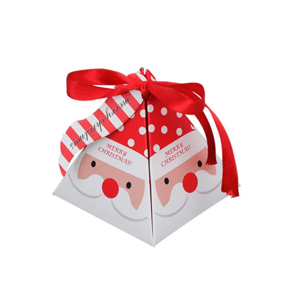 10pcs christmas candy gift box baking package tray christmas