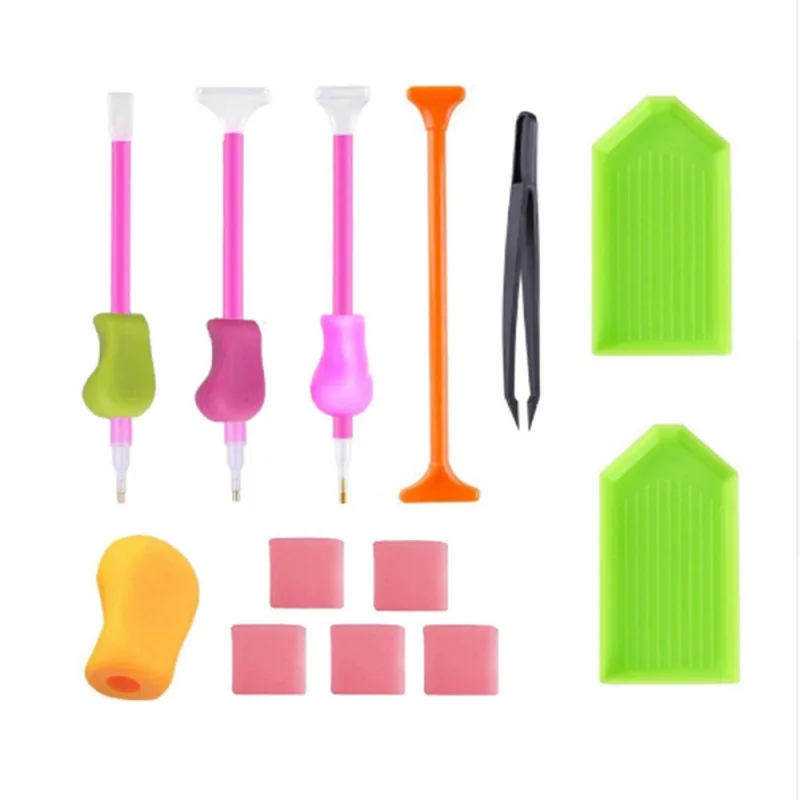 16pcs/set Diamond Painting Tool Set Include Diamond Stitch Pen Pen Grip Tweezers Glue Clay Plastic Tray for Adults Kids Handwork
16pcs/set Diamond Painting Tool Set Include Diamond Stitch Pen Pen Grip Tweezers Glue Clay Plastic Tray for Adults Kids Handwork