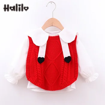 Halilo Baby Girl Winter Clothes Set White Blouse + Knitted Vest 2pcs Baby Girl Outfit Infant Clothing Kids Thanksgiving Outfits
Halilo Baby Girl Winter Clothes Set White Blouse + Knitted Vest 2pcs Baby Girl Outfit Infant Clothing Kids Thanksgiving Outfits