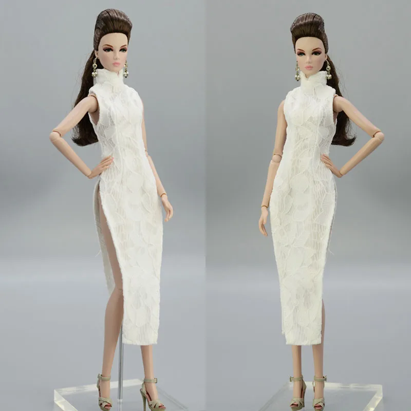 High Quality White Lace Fashion Doll Clothes For Barbie Dolls Dress Chinese Traditional Qipao Clothing 1/6 Doll Accessories Toy
High Quality White Lace Fashion Doll Clothes For Barbie Dolls Dress Chinese Traditional Qipao Clothing 1/6 Doll Accessories Toy
