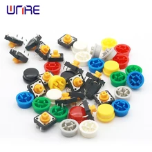 35 PCS Tactile Push Button Switch DIP Momentary 12*12*7.3MM Micro Switch Button + 35 PCS 7 Colors Tact Switch Cap
35 PCS Tactile Push Button Switch DIP Momentary 12*12*7.3MM Micro Switch Button + 35 PCS 7 Colors Tact Switch Cap