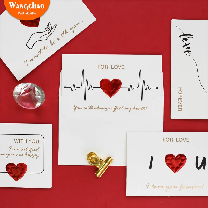 Six Styles High Quality Solid Red Heart Greeting Card with Envelopes Romantic Letter I Love You Forever Wedding Invitation
Six Styles High Quality Solid Red Heart Greeting Card with Envelopes Romantic Letter I Love You Forever Wedding Invitation