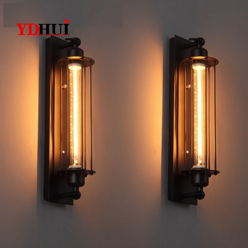 Modern industrial style design black iron wall lamp American Loft paint restaurant decoration LED E27 light tube warm light 220V
Modern industrial style design black iron wall lamp American Loft paint restaurant decoration LED E27 light tube warm light 220V