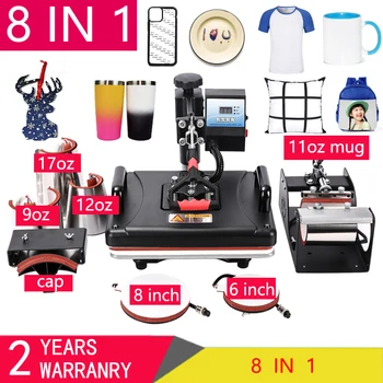 Cheap 8 in 1 Combo Heat press Machine Sublimation Printer 2D Heat Transfer Machine for Cap Mug Plate Tshirts CE Approved
Cheap 8 in 1 Combo Heat press Machine Sublimation Printer 2D Heat Transfer Machine for Cap Mug Plate Tshirts CE Approved