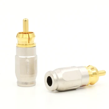 Plated Gold RCA Plug, Adapter Connector Audio Cable Plug, 5MM Diameter RCA Cable Plug
Plated Gold RCA Plug, Adapter Connector Audio Cable Plug, 5MM Diameter RCA Cable Plug