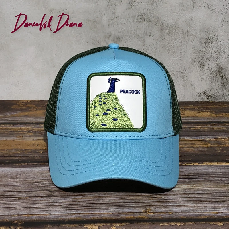 Beautiful Peacock Tail on Sky Blue Cloth Animal Embroidery Baseball Caps Universal Adjustable Shade Mesh CapDad Hat Truck Driver
Beautiful Peacock Tail on Sky Blue Cloth Animal Embroidery Baseball Caps Universal Adjustable Shade Mesh CapDad Hat Truck Driver