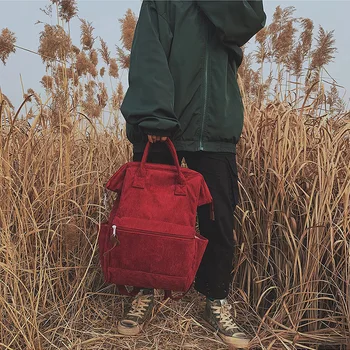Corduroy Backpacks For Women Vintage Winter Casual Solid Color Back Pack Female Teens Girls School Bagpack Simple Schoolbag 2020 
Corduroy Backpacks For Women Vintage Winter Casual Solid Color Back Pack Female Teens Girls School Bagpack Simple Schoolbag 2020