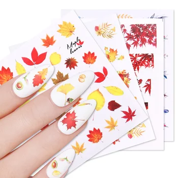 1 Sheet Nail Water Decals Autumn Maple Leaves Mixed Pattern Colorful Nail Art Transfer Sticker for Nail DIY Design Decorations
1 Sheet Nail Water Decals Autumn Maple Leaves Mixed Pattern Colorful Nail Art Transfer Sticker for Nail DIY Design Decorations