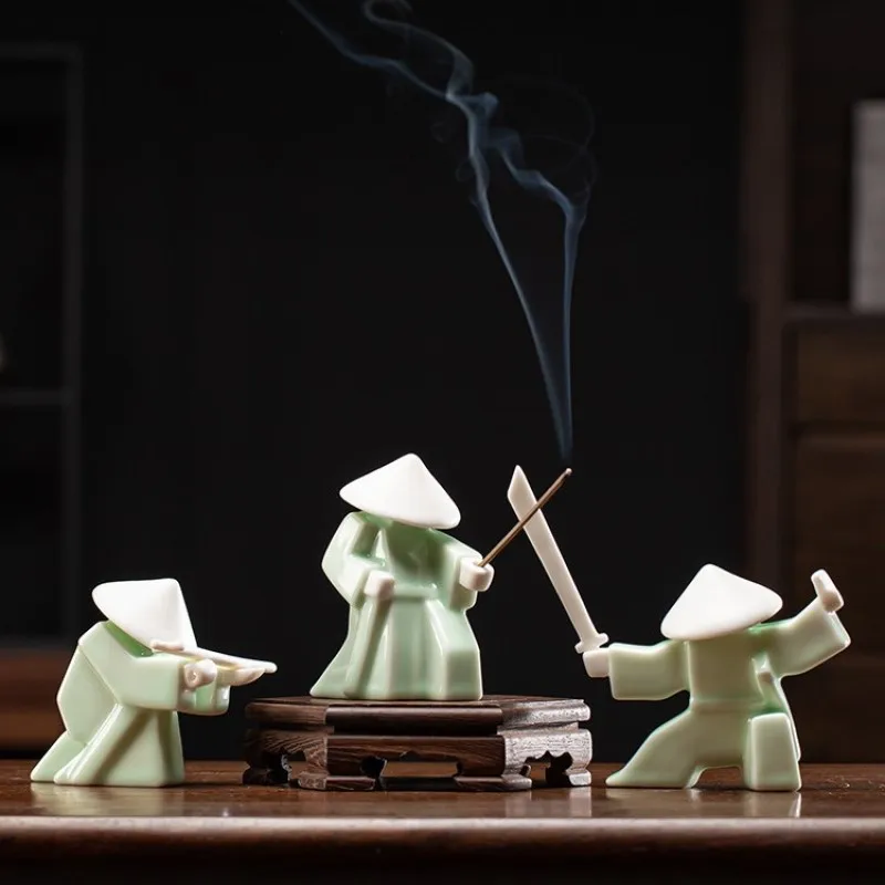Creative new Chinese ceramic Samurai swordsman tabletop ornament household thread incense inserting device incense burner
Creative new Chinese ceramic Samurai swordsman tabletop ornament household thread incense inserting device incense burner