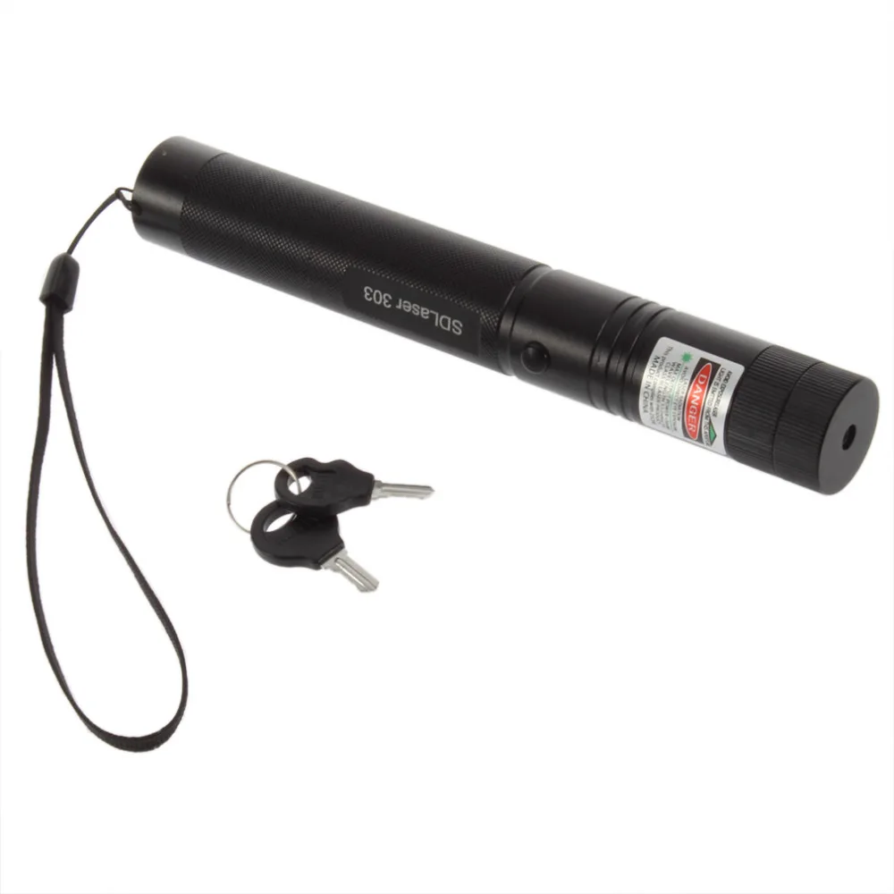 1pcs Powerful SDLaser303 Adjustable Focus 532nm Green Laser Pointer Light Output power less than 1mw no battery |