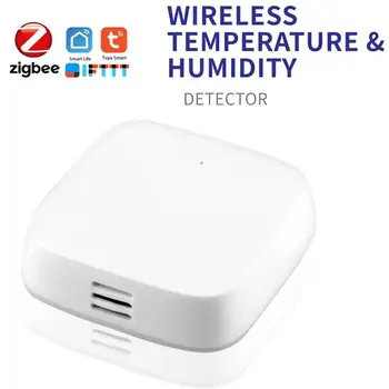 Tuya Smart ZigBee Wireless Control Temperature And Humidity Sensor Smart Home High Accuracy T&H Sensor Compatible Alexa IFTTT