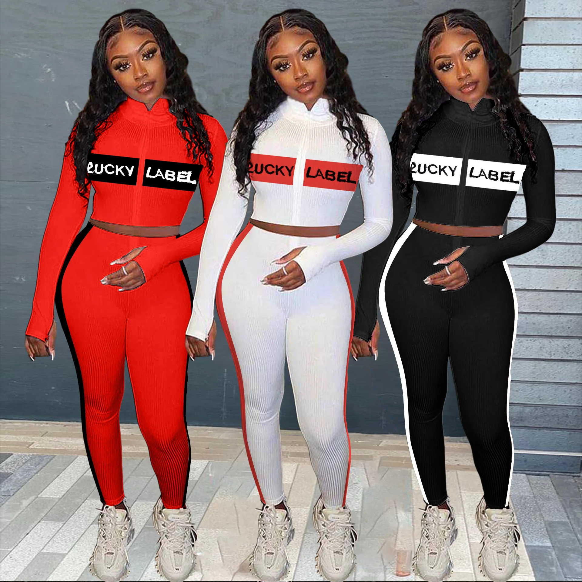 Ribbed Women's Set Lucky Label Turtleneck Sweater Crop Top Pants Set Activewear Tracksuit Two Piece Set Fitness Outfit
Ribbed Women's Set Lucky Label Turtleneck Sweater Crop Top Pants Set Activewear Tracksuit Two Piece Set Fitness Outfit