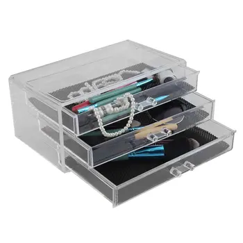 3 Layers Transparent Drawer Jewelry Casket Rings Necklace Bracelet Holder Box Case Cosmetic Makeup Organizer
3 Layers Transparent Drawer Jewelry Casket Rings Necklace Bracelet Holder Box Case Cosmetic Makeup Organizer