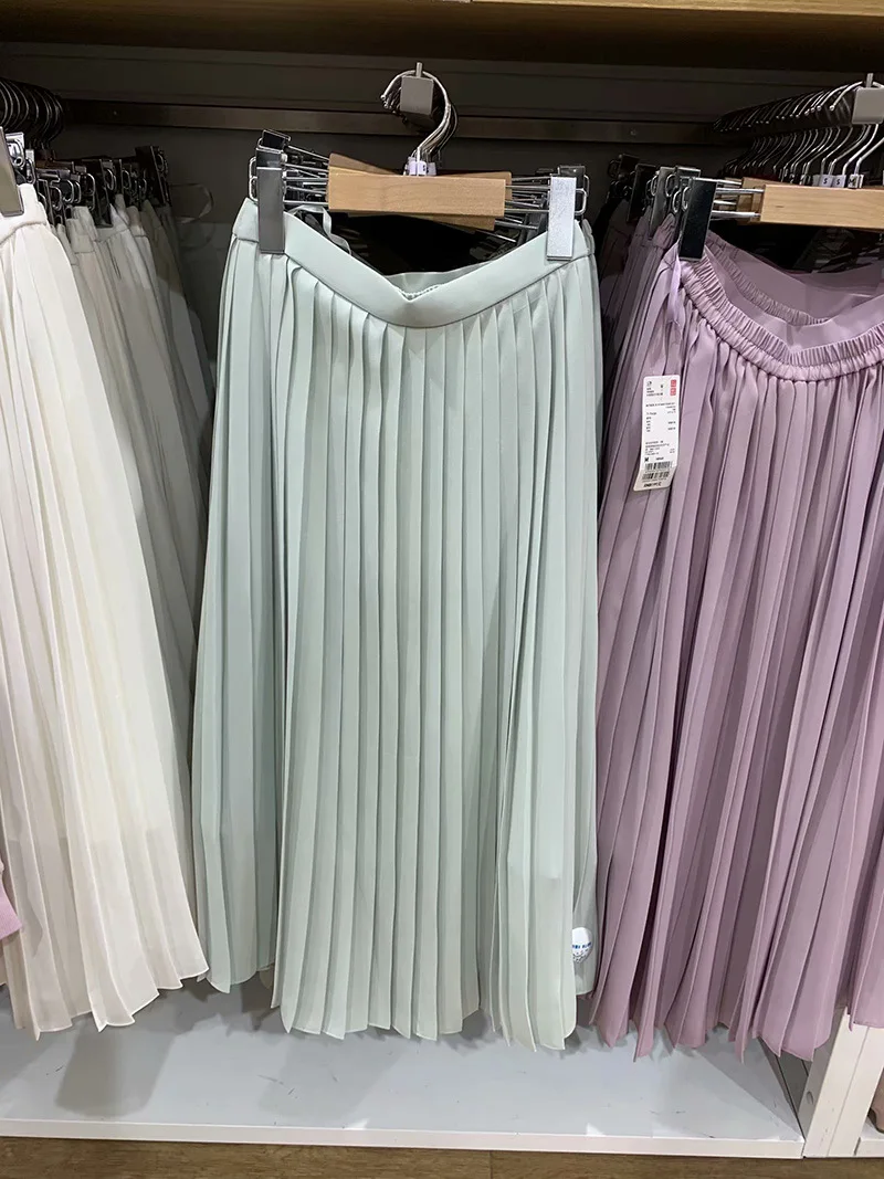 2020 Spring Summer Style Chiffon Pleated Skirt Elastic Waist Solid Color Skirt Elasticity Waist Drape Pleated Midi-skirt
2020 Spring Summer Style Chiffon Pleated Skirt Elastic Waist Solid Color Skirt Elasticity Waist Drape Pleated Midi-skirt