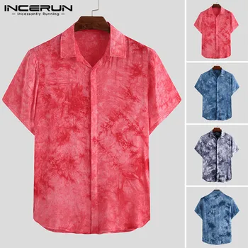 Fashion Men Shirt Short Sleeve Lapel Streetwear Tie Dye Gradient Camisa Summer Breathable Chic Male Hawaiian Shirts 2020 INCERUN
Fashion Men Shirt Short Sleeve Lapel Streetwear Tie Dye Gradient Camisa Summer Breathable Chic Male Hawaiian Shirts 2020 INCERUN