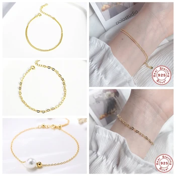 S925 Sterling Silver Luxury Pulseras Adjustbale Charm Bracelets Bangle for Women Lovers' Gift Minimalist Chain Bracelet Jewelry
S925 Sterling Silver Luxury Pulseras Adjustbale Charm Bracelets Bangle for Women Lovers' Gift Minimalist Chain Bracelet Jewelry