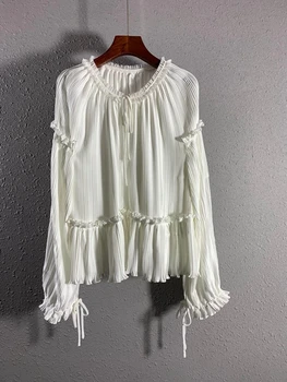 2020 Spring and Summer New Women's Leaders Port Drawstring Tie Knot Decorative Pleated Solid Color Coat 412
2020 Spring and Summer New Women's Leaders Port Drawstring Tie Knot Decorative Pleated Solid Color Coat 412