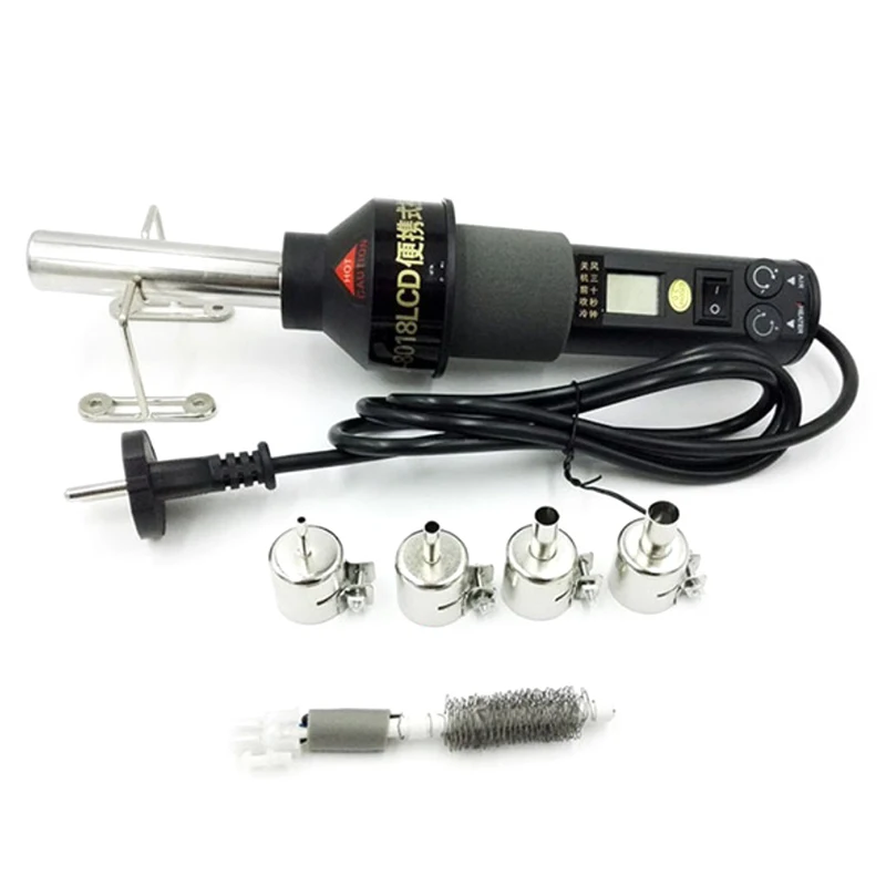 EU Plug,Adjustable Digital Hot Air Tool Heat Tool Soldering Desoldering Solder Station Smd Bga 8018 Lcd