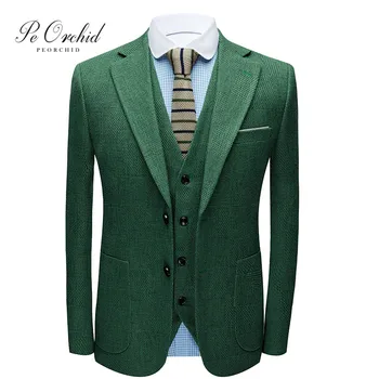PEORCHID 2020 Green Men 3 Piece Slim Fit Suit Gilet Homme Costume Wedding Groom Tuxedo Dress Pants Vest Blazer Suit Set For Men
PEORCHID 2020 Green Men 3 Piece Slim Fit Suit Gilet Homme Costume Wedding Groom Tuxedo Dress Pants Vest Blazer Suit Set For Men