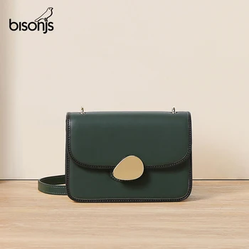 BISONJS PetalLock Small Split Leather Crossbody Bag For Women 2020 Sweet Retro Chain Shoulder Handbag Female Crossbody Bag B1829
BISONJS PetalLock Small Split Leather Crossbody Bag For Women 2020 Sweet Retro Chain Shoulder Handbag Female Crossbody Bag B1829