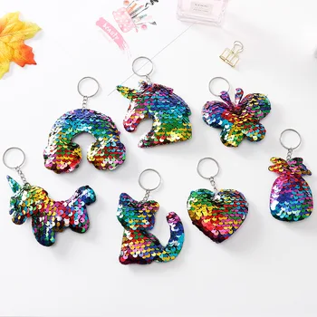 Colorful Reflective Sequins Small Unicorn Cat Rainbow Keychain For Girls Car Bags Pendant Key Chain Women Accessories Wholesale
Colorful Reflective Sequins Small Unicorn Cat Rainbow Keychain For Girls Car Bags Pendant Key Chain Women Accessories Wholesale