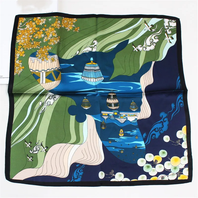 POBING 100% Pure Silk Scarf Women Lantern Print Square Scarves Small Head Handkerchief Silk Foulards Wholesale Hijab Wraps 53CM
POBING 100% Pure Silk Scarf Women Lantern Print Square Scarves Small Head Handkerchief Silk Foulards Wholesale Hijab Wraps 53CM