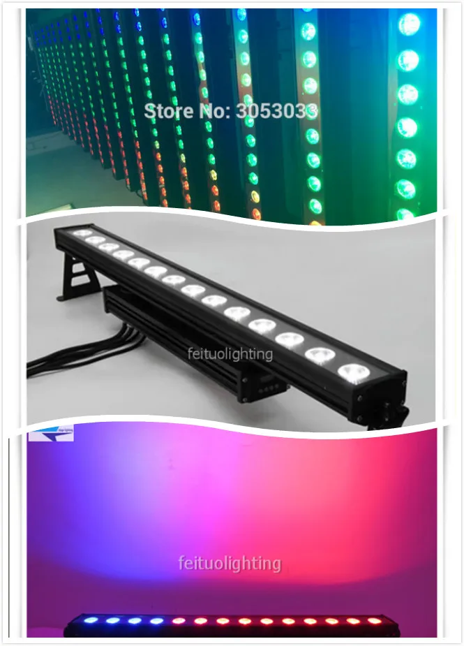 

4/lot Wholesale point control outdoor 14x15W RGBWA+UV 6in1 waterproof led long wall washer dmx IP65