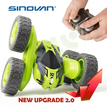 Rc dublê carro 2.4g 4ch deriva deformação buggy rolo carro 360 graus de rotação dupla face flip modelos de veículos controle remoto brinquedos(China)