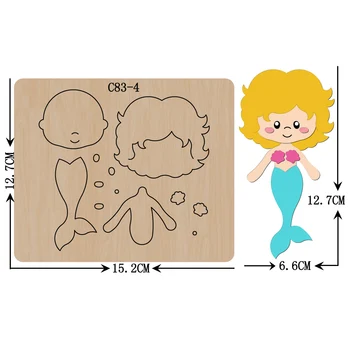 New Mermaid Wooden die Scrapbooking C-83-4 Cutting Dies Compatible with most die cutting machines
New Mermaid Wooden die Scrapbooking C-83-4 Cutting Dies Compatible with most die cutting machines