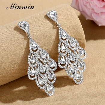 Minmin Gorgeous Big Drop Earrings Fsahion Wedding Bridal Jewelry Shiny Colorful Phoenix Feather Crystal Dangle Earrings MEH1576
Minmin Gorgeous Big Drop Earrings Fsahion Wedding Bridal Jewelry Shiny Colorful Phoenix Feather Crystal Dangle Earrings MEH1576