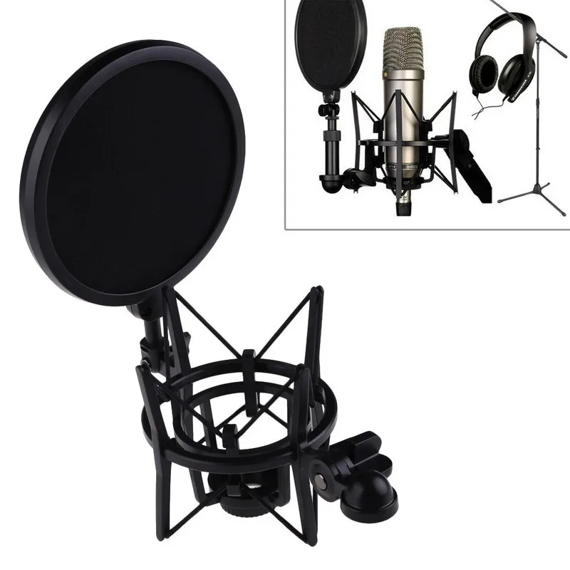 Recording Studio Microphone Stand Shock Mount For Computer Condenser Mic Holder Metal Shockmount Clip Suspension Spider Bracket
Recording Studio Microphone Stand Shock Mount For Computer Condenser Mic Holder Metal Shockmount Clip Suspension Spider Bracket