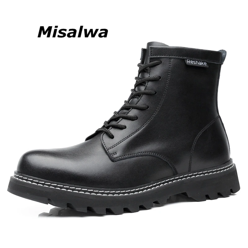 Misalwa Classic Ankle Men Military Boots Leather Lace-up Army Platform Handmade 38-48 Spring / Winter High Elevator Men Boots
Misalwa Classic Ankle Men Military Boots Leather Lace-up Army Platform Handmade 38-48 Spring / Winter High Elevator Men Boots