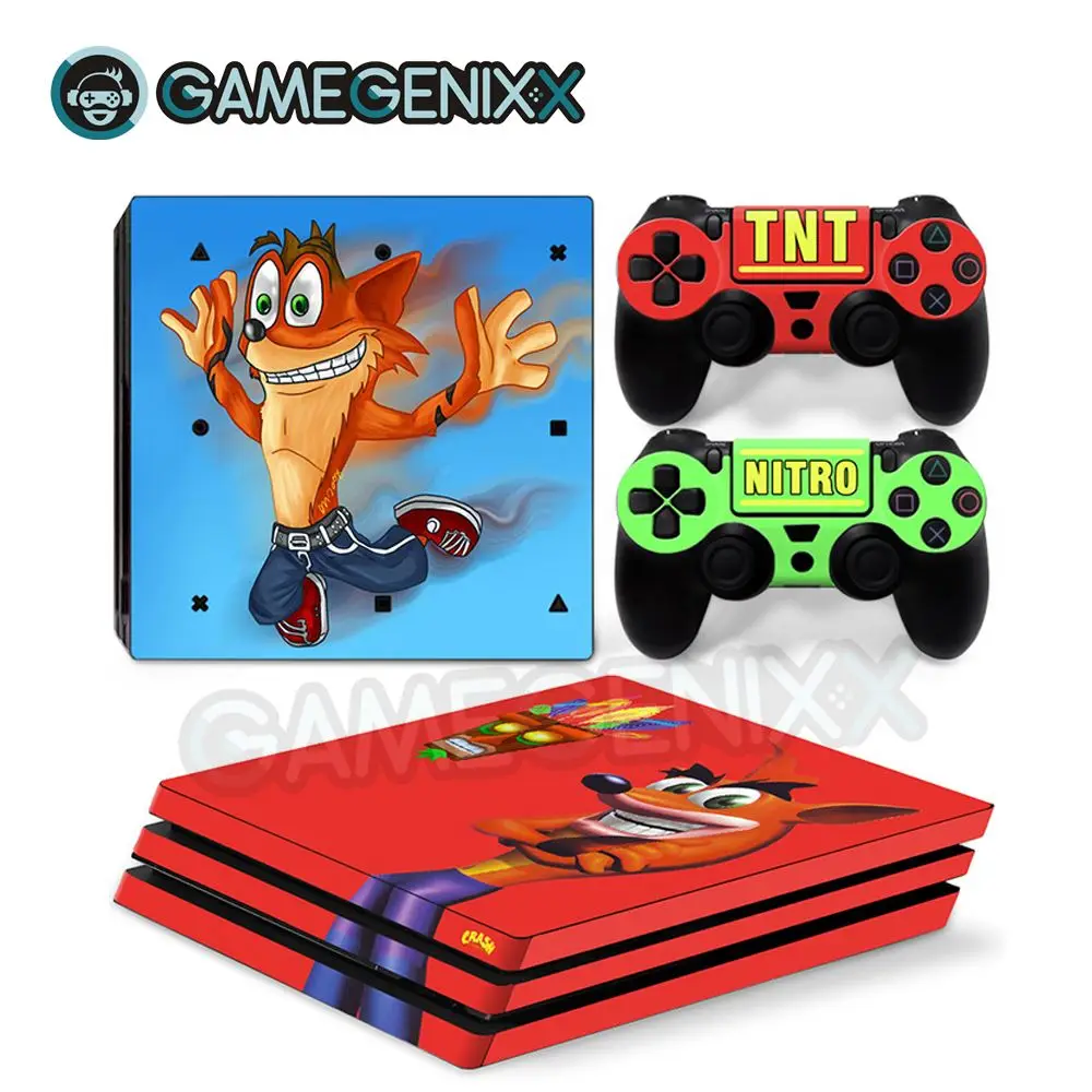 GAMEGENIXX Skin Sticker Vinyl Decal for PS4 Pro Console and 2 Controllers - Crash
GAMEGENIXX Skin Sticker Vinyl Decal for PS4 Pro Console and 2 Controllers - Crash