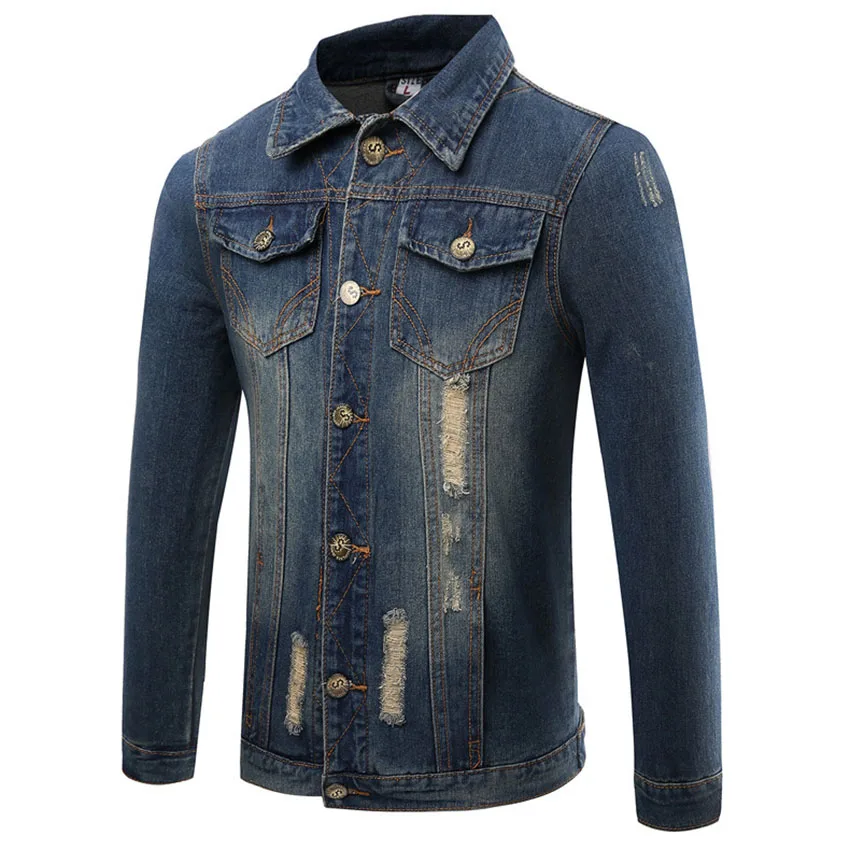MAGGIE'S WALKER Spring New European Style Men's Plus Size Solid Color Retro Slim Hand-worn Denim Jacket
MAGGIE'S WALKER Spring New European Style Men's Plus Size Solid Color Retro Slim Hand-worn Denim Jacket