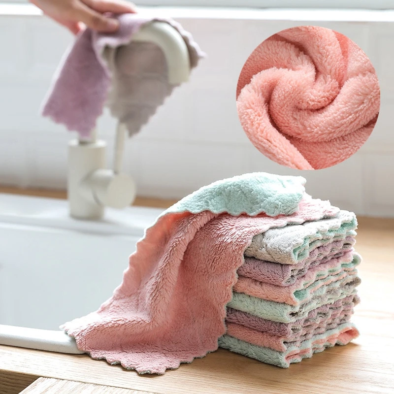 Rag Cleaning Cloth Super Absorbent Microfiber Kitchen Dish Washing Dishcloth Double Side Tableware Household Cleaning Towel
Rag Cleaning Cloth Super Absorbent Microfiber Kitchen Dish Washing Dishcloth Double Side Tableware Household Cleaning Towel