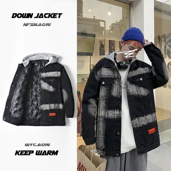 Hybskr 2020 Winter New Man Denim Down Jacket Woman Hip Hop Casual Down Jacket Korean Streetwear Fashion Warm Coat Clothing
Hybskr 2020 Winter New Man Denim Down Jacket Woman Hip Hop Casual Down Jacket Korean Streetwear Fashion Warm Coat Clothing